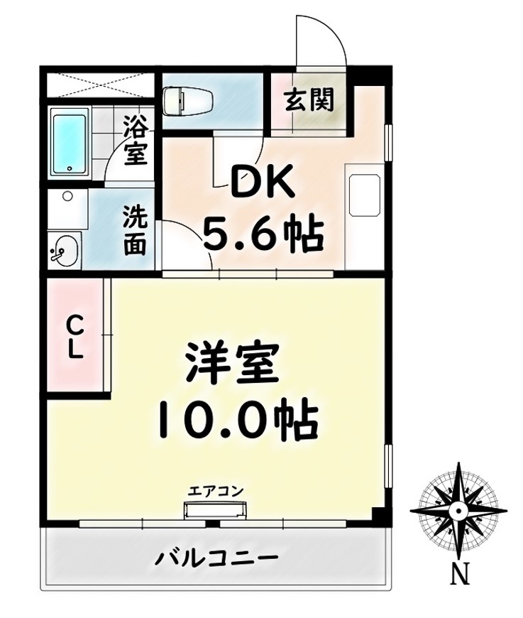 名古屋市南区三吉町のアパートの間取り