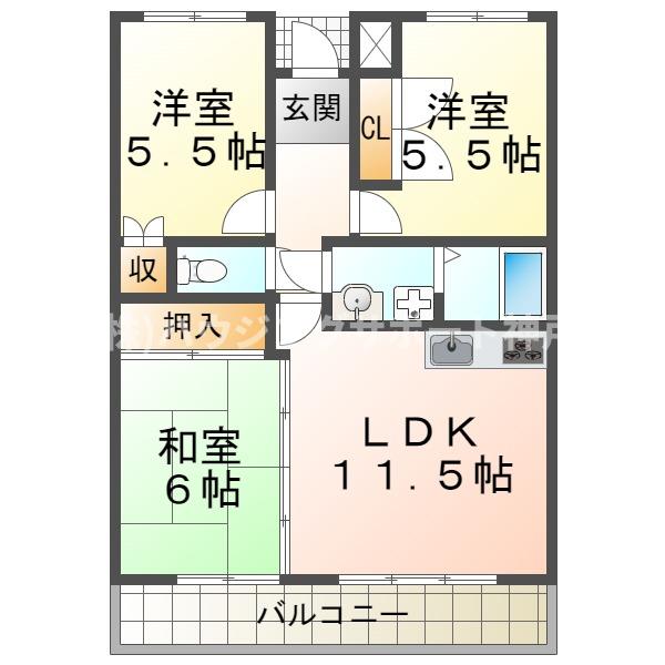 ガーデンハイツ桃山台弐番館の間取り写真