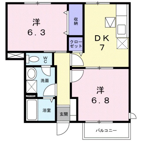 伊都郡かつらぎ町大字佐野のアパートの間取り