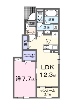 フェリーチェ　A棟の間取り