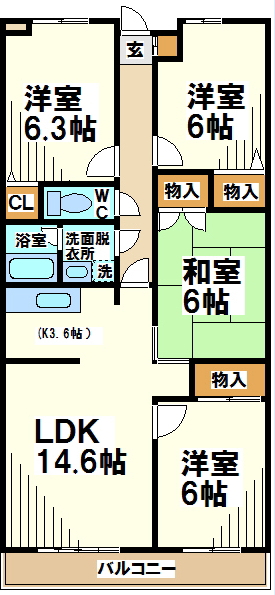 ロイヤルパレスの間取り