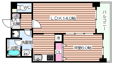 パレスフォー塚本2の間取り