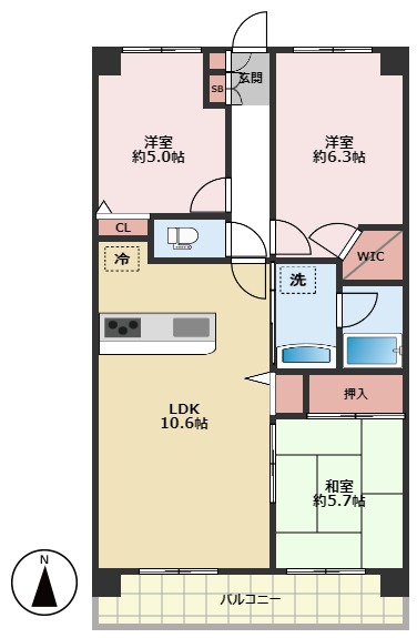 メイツ立石サウスコートの間取り