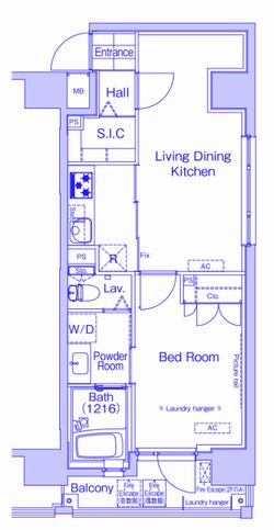東京都中央区八丁堀１（マンション）の賃貸物件の間取り