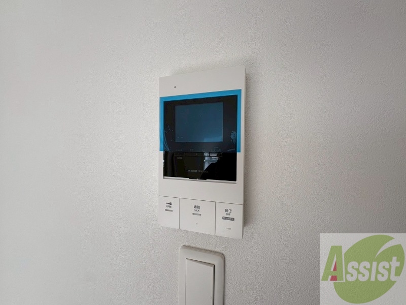 セキュリティ　モニタ付インターホンでセキュリティ面も安心です。