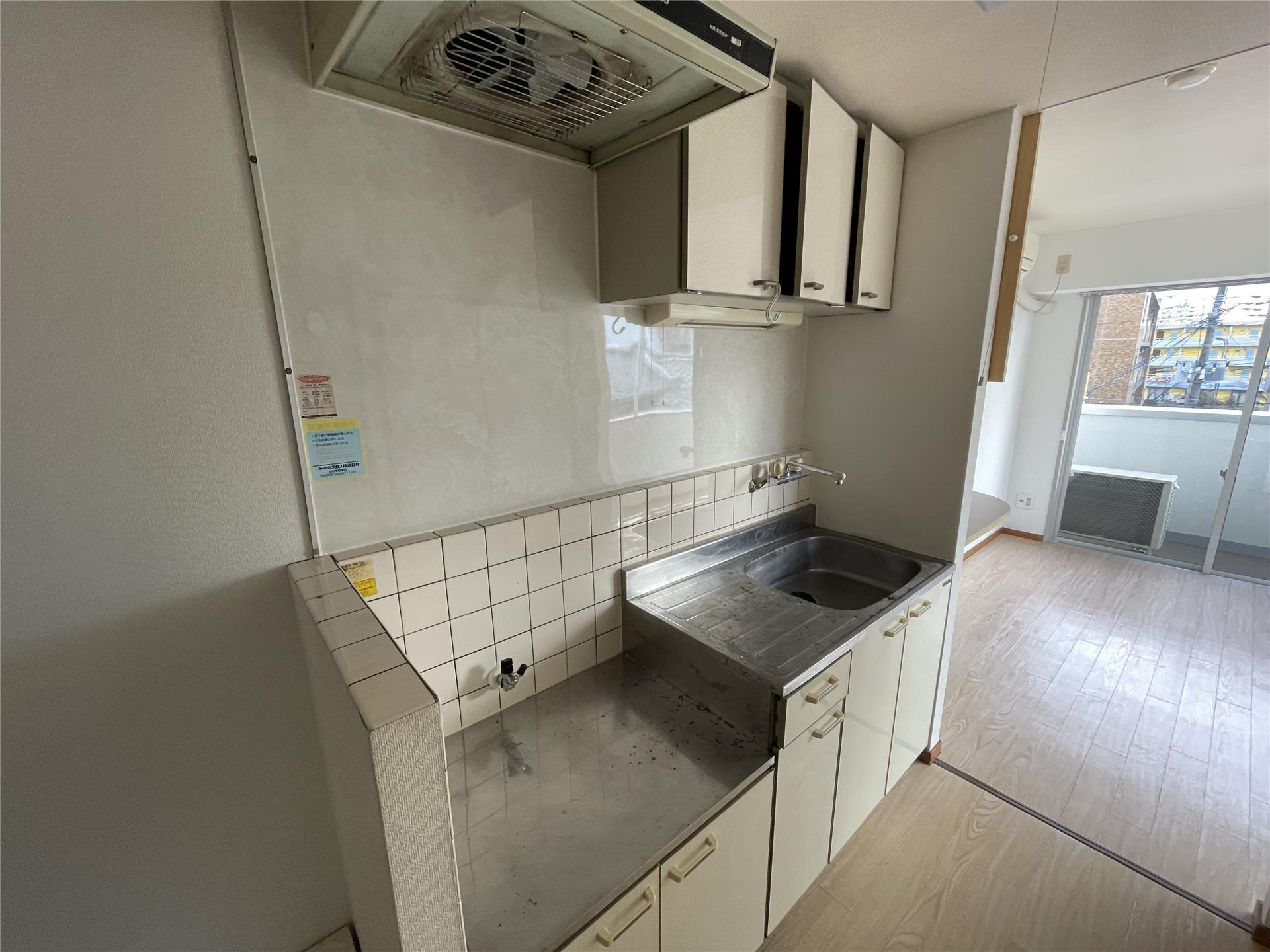 キッチン　２口ガスコンロ設置可能なキッチンです