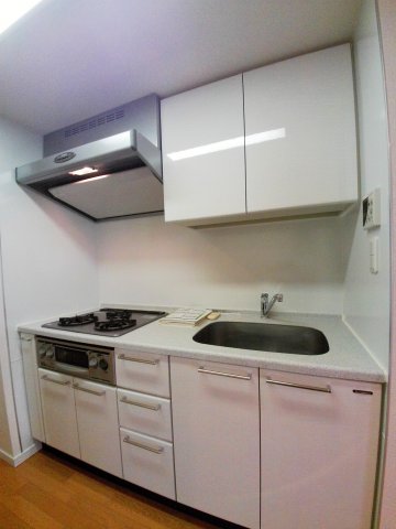 キッチン　３口ガスシステムキッチン【ステラメゾン茗荷谷】