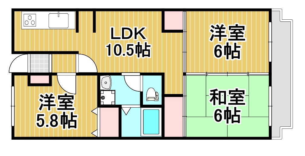 クレセールSADAの間取り写真