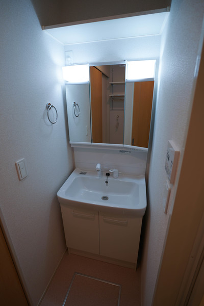 洗面設備　同じ建物の別なお部屋