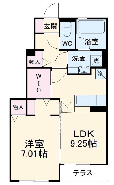 サニープレイス十一屋 A棟の間取り写真