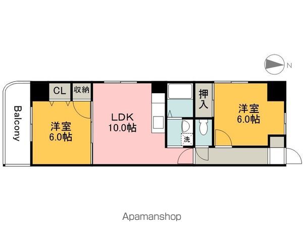 2LDK Mansion in Naka-ku, Hiroshima, Hiroshima — photo 2 of 3