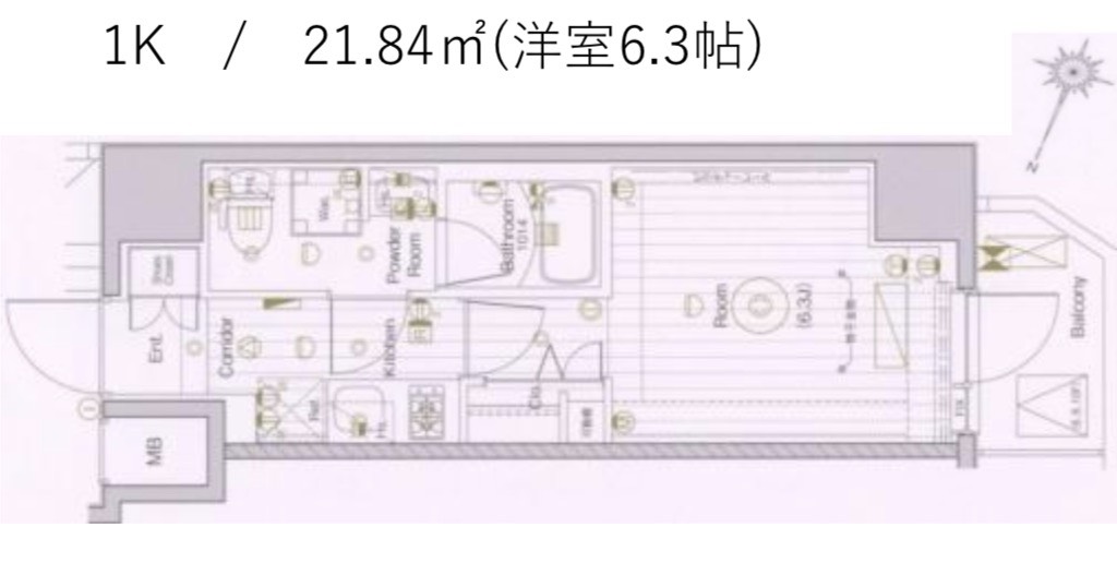 メイクスデザイン品川NORTHの間取り写真