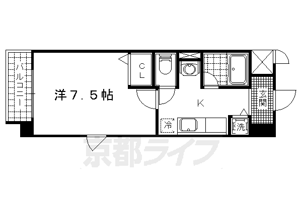 ＪＲ東海道本線 大津駅 徒歩5分 4階建 築21年の間取り写真