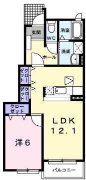 土佐くろしお鉄道阿佐線 のいち駅 徒歩13分 2階建 築20年の間取り写真