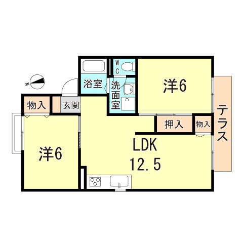 セジュール白川台の間取り写真
