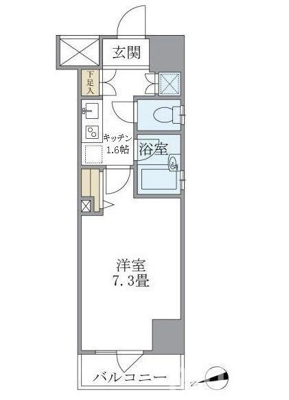 都営大江戸線 新御徒町駅 徒歩2分 11階建 築22年の間取り写真