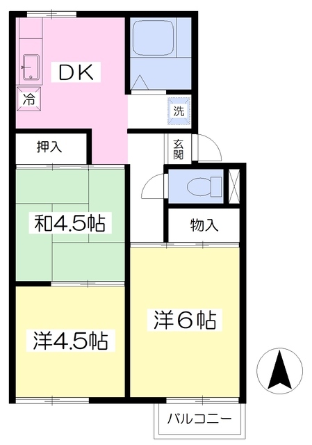 清水ハイツの間取り