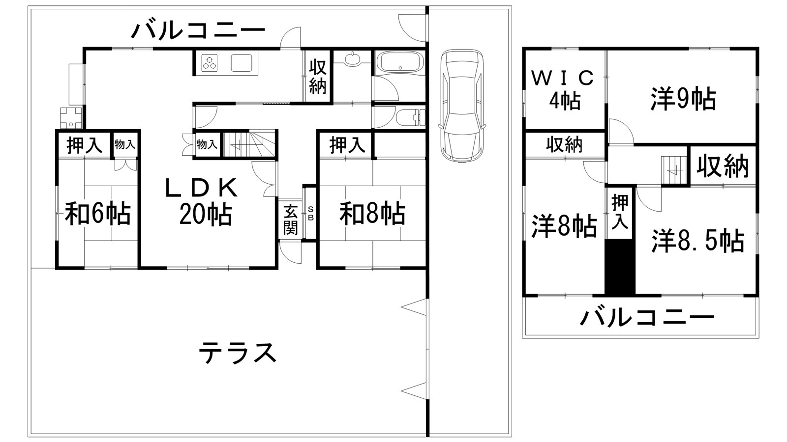 桜5丁目貸家の間取り