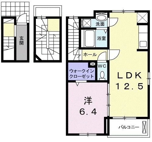 西条市周布のアパートの間取り