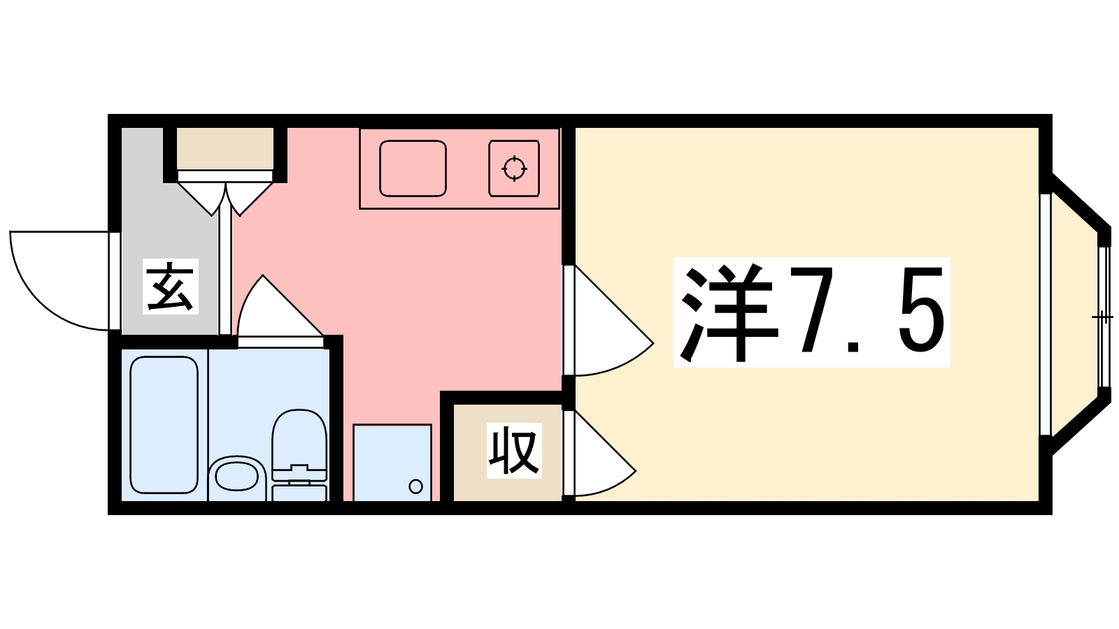 サンハイツ八代の間取り