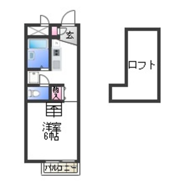 レオパレスK.ハウス.ながその間取り