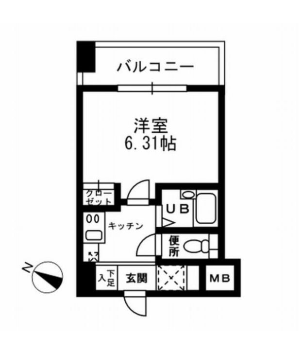 中央区日本橋本町のマンションの間取り