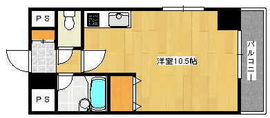 安芸郡海田町南大正町のマンションの間取り