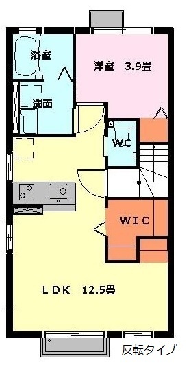 郡山市富田町のアパートの間取り