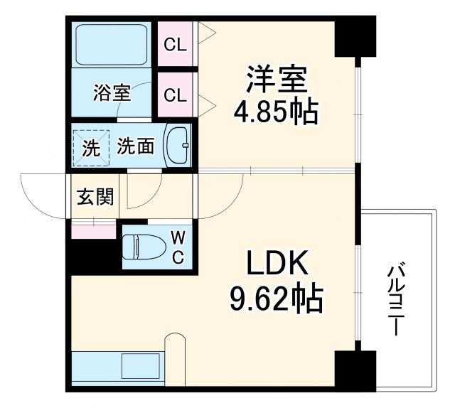 大阪市北区南扇町のマンションの間取り