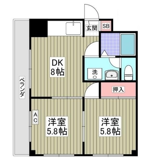 パルクレール日之出の間取り