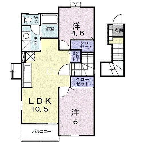 遠田郡美里町字素山町のアパートの間取り