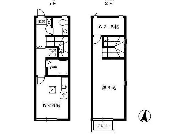 リースランド川上Ｂ棟の間取り