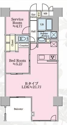 江戸川区松江のマンションの間取り