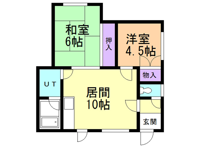 苫小牧市見山町のアパートの間取り