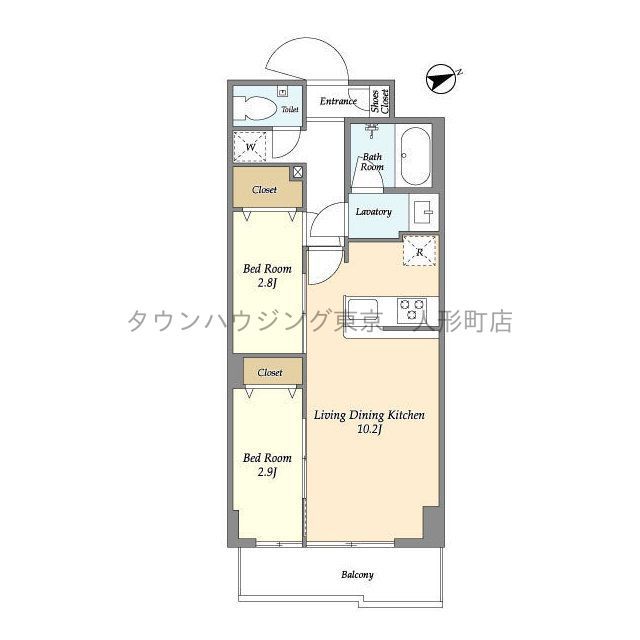 江東区亀戸のマンションの間取り