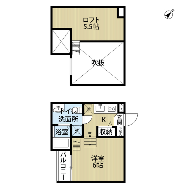 尼崎市東本町のアパートの間取り