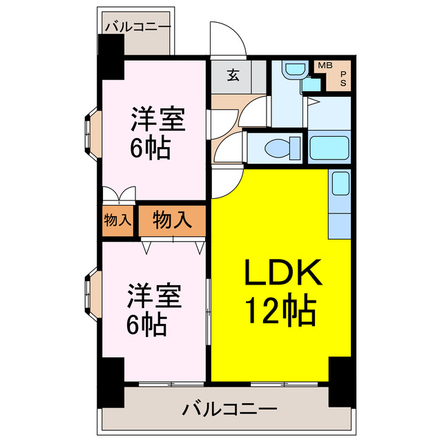 古河市本町のマンションの間取り