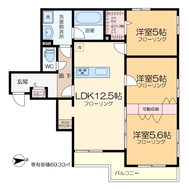 （仮称）東堀切２丁目メゾンの間取り