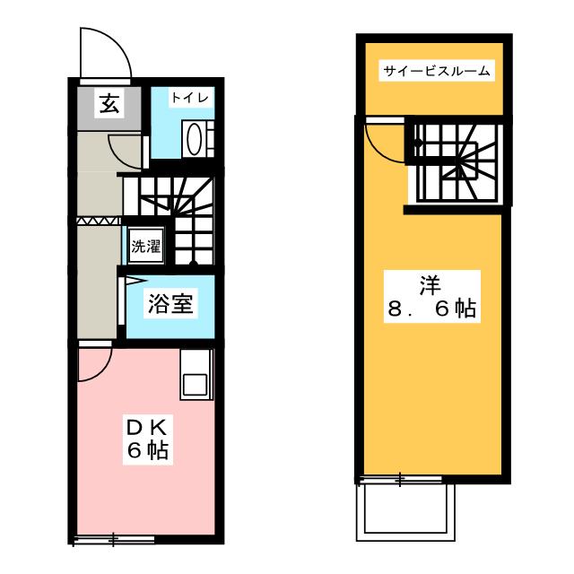 サニーハイツ有松　Ａ棟の間取り