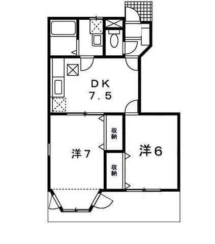 町田市根岸のアパートの間取り