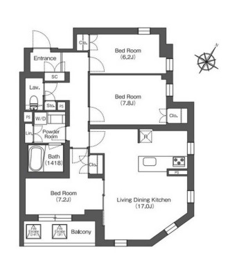 ミレーネ芦屋東山の間取り