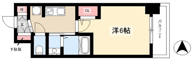 エステムコート名古屋金山ミッドクロスの間取り