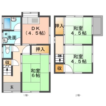 愛媛県宇和島市柿原（一戸建）の賃貸物件の間取り