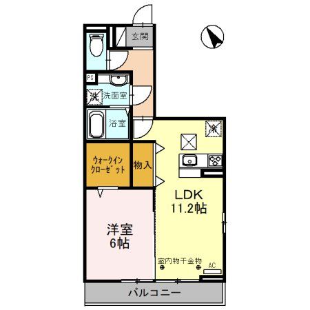 【川越市大字南大塚のアパートの間取り】