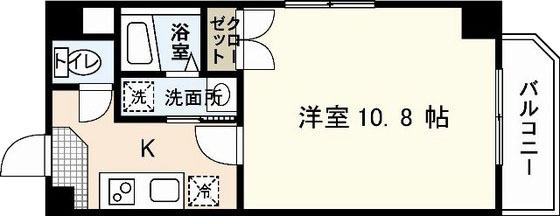 広島市中区富士見町のマンションの間取り