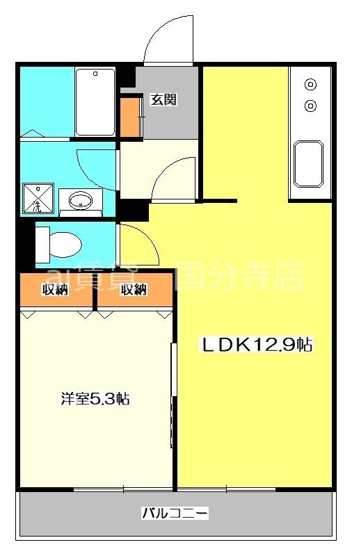 小金井市東町のアパートの間取り