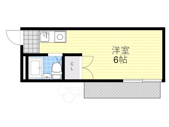 箕面市半町のマンションの間取り