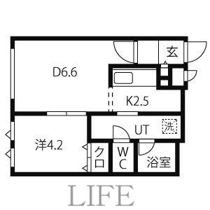 ブランノワール豊平１－１の間取り