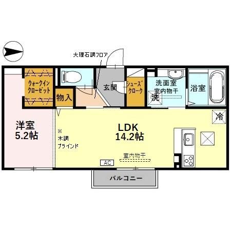 金沢市駅西本町のアパートの間取り