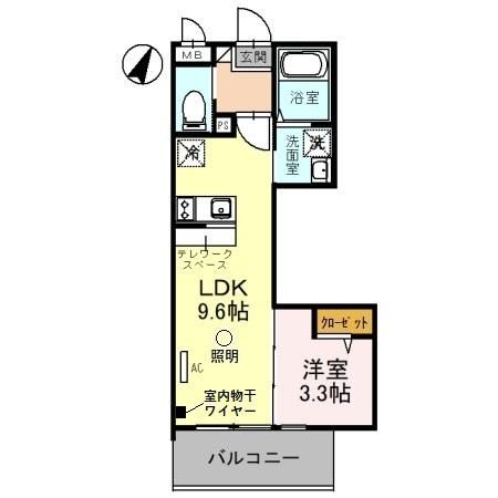 上尾市緑丘のアパートの間取り